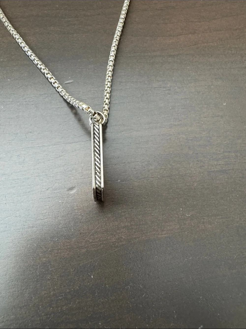 David Yurman Sterling Silver .925 Tag Necklace